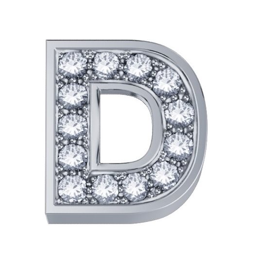 Charm Elements in Oro bianco Diamante 0.02 Ct DCHF3319D.002 - DCHF3319D.002